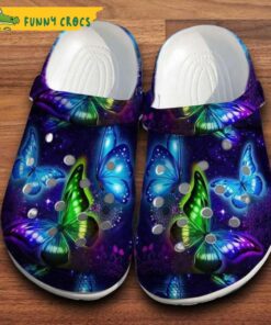 Galaxy Butterfly Crocs Shoes