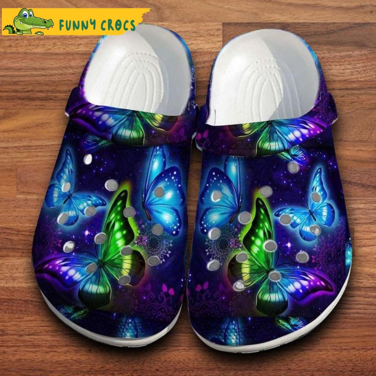 I Believe There Are Angels Among Us Butterfly Crocs Slippers