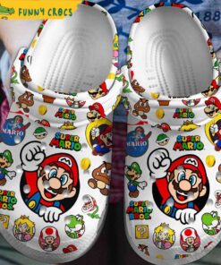 Gamer Super Mario Pattern Crocs Slippers