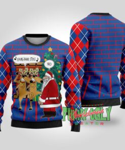 Gangnam Style Reindeer Santa Funny Christmas Sweater