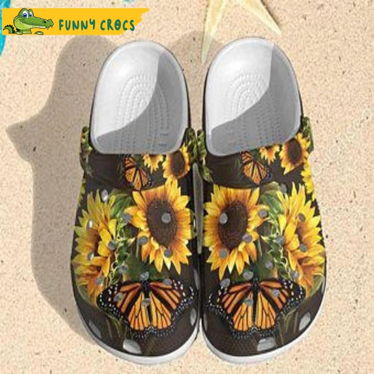 Garden Sunflower Butterfly Floral Crocs Classic