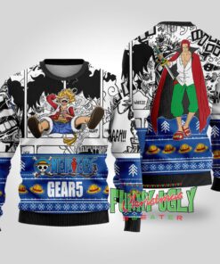 Gear 5 One Piece Funny Christmas Sweater