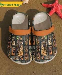 German Shepherd Dog American Flag Cute Crocs Shoes