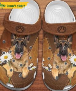 German Shepherd America Flag Dog Crocs Shoes