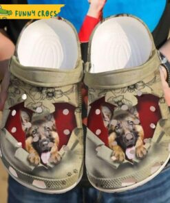 German Shepherd Pattern Dog Crocs Shoes