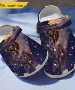 German Shepherd Standing Under Stars Night Dog Crocs Clog