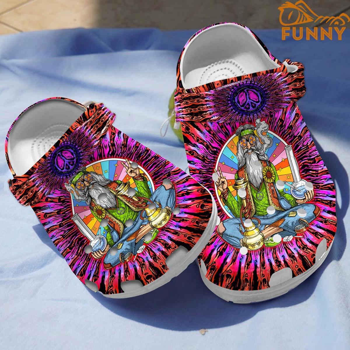 Funny Yoga Hippie Crocs Clog Shoes