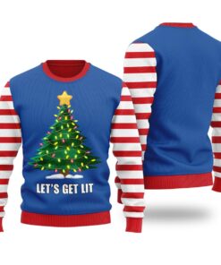 Get Lit Christmas Sweater Ugly Christmas Sweater