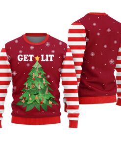 Get Lit Dickmas Naughty Christmas Sweater Women