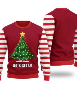 Get Lit Ugliest Sweaters For Christmass Ugly Sweater