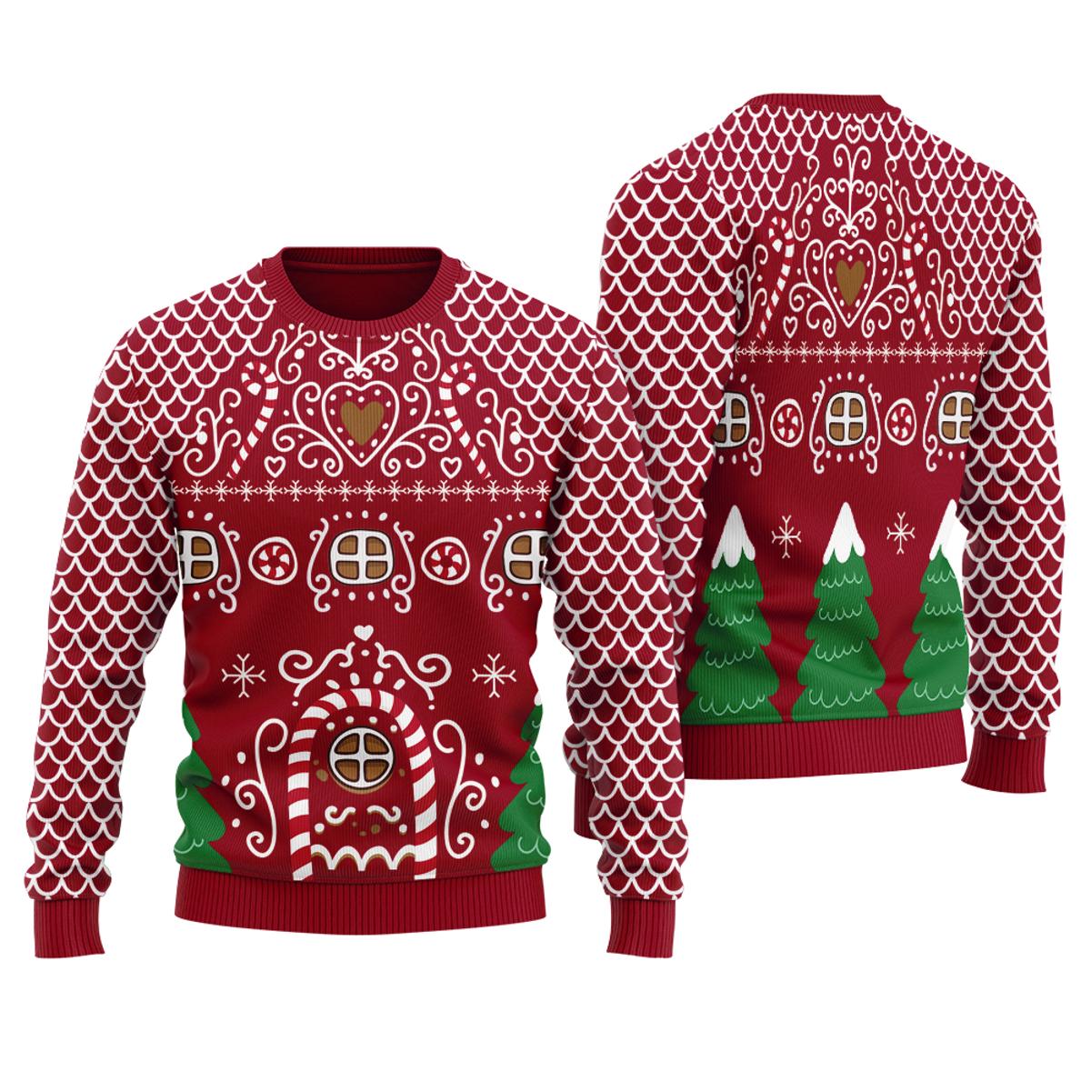 Gingerbread House Ugly Christmas Sweater