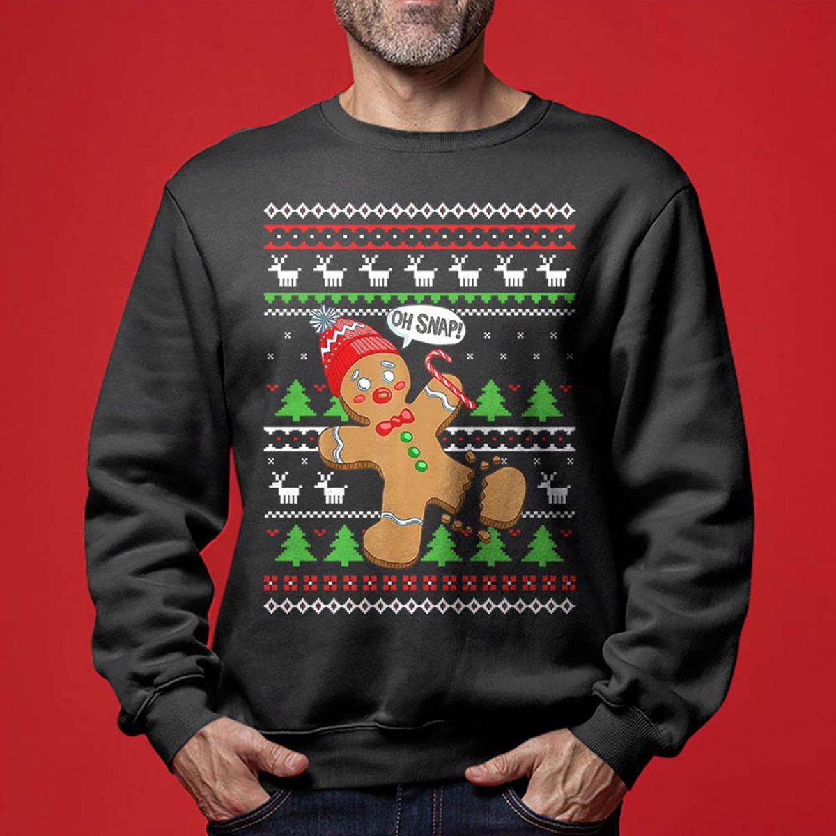 Gingerbread Man Oh Snap Christmas Sweater