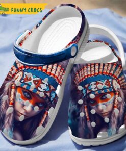 Girl Limited Edition Native American Crocs Clog Shoes