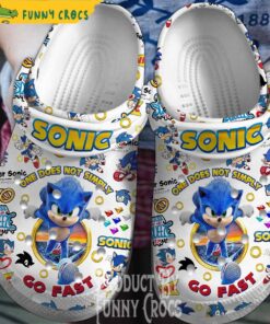 Sonic The Hedgehog White Crocs Shoes