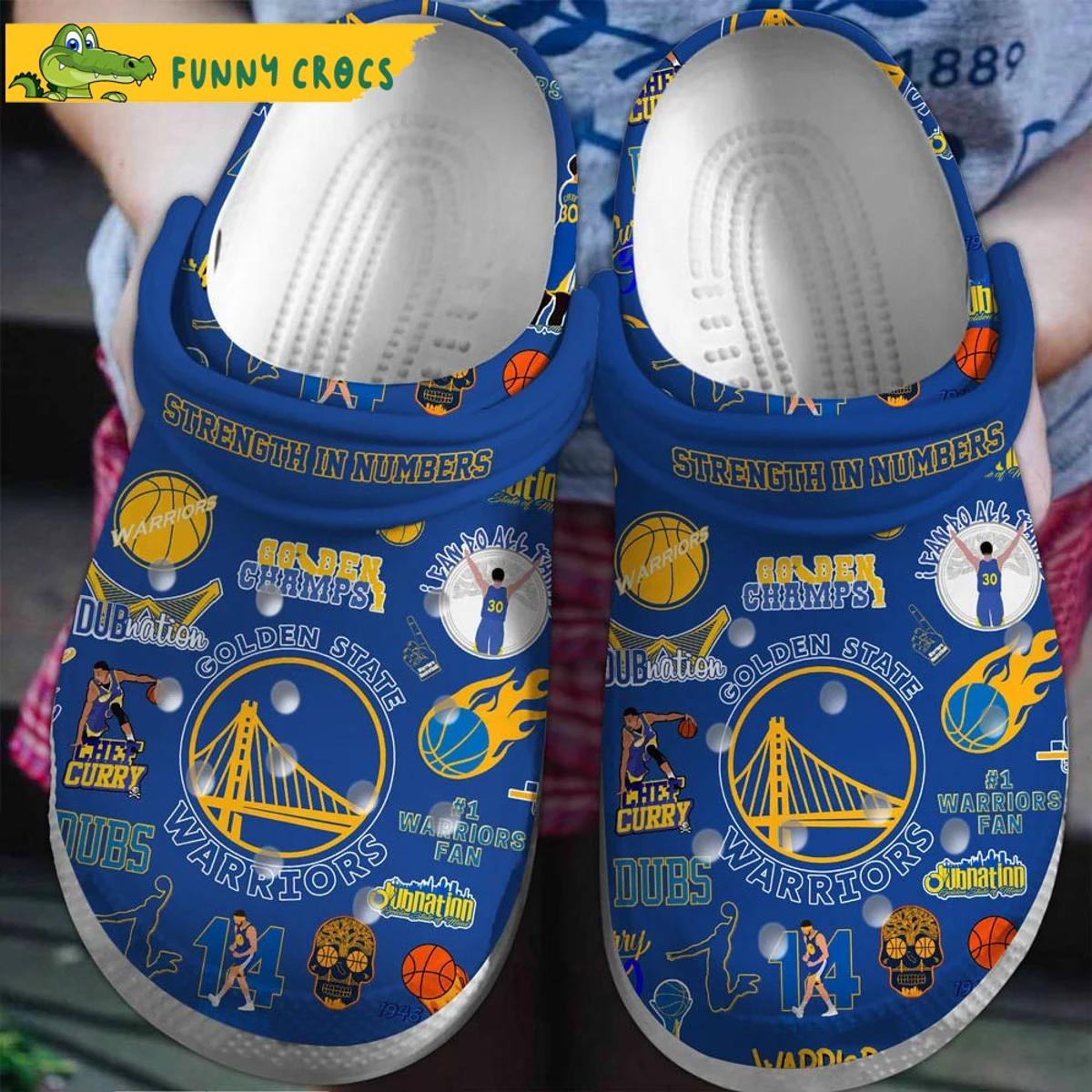 Customized Nba Crocs Golden State Warriors Shoes