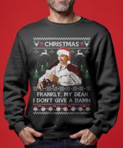 Gone With The Wine I Don’t Give A Damn Funny Christmas Sweaters