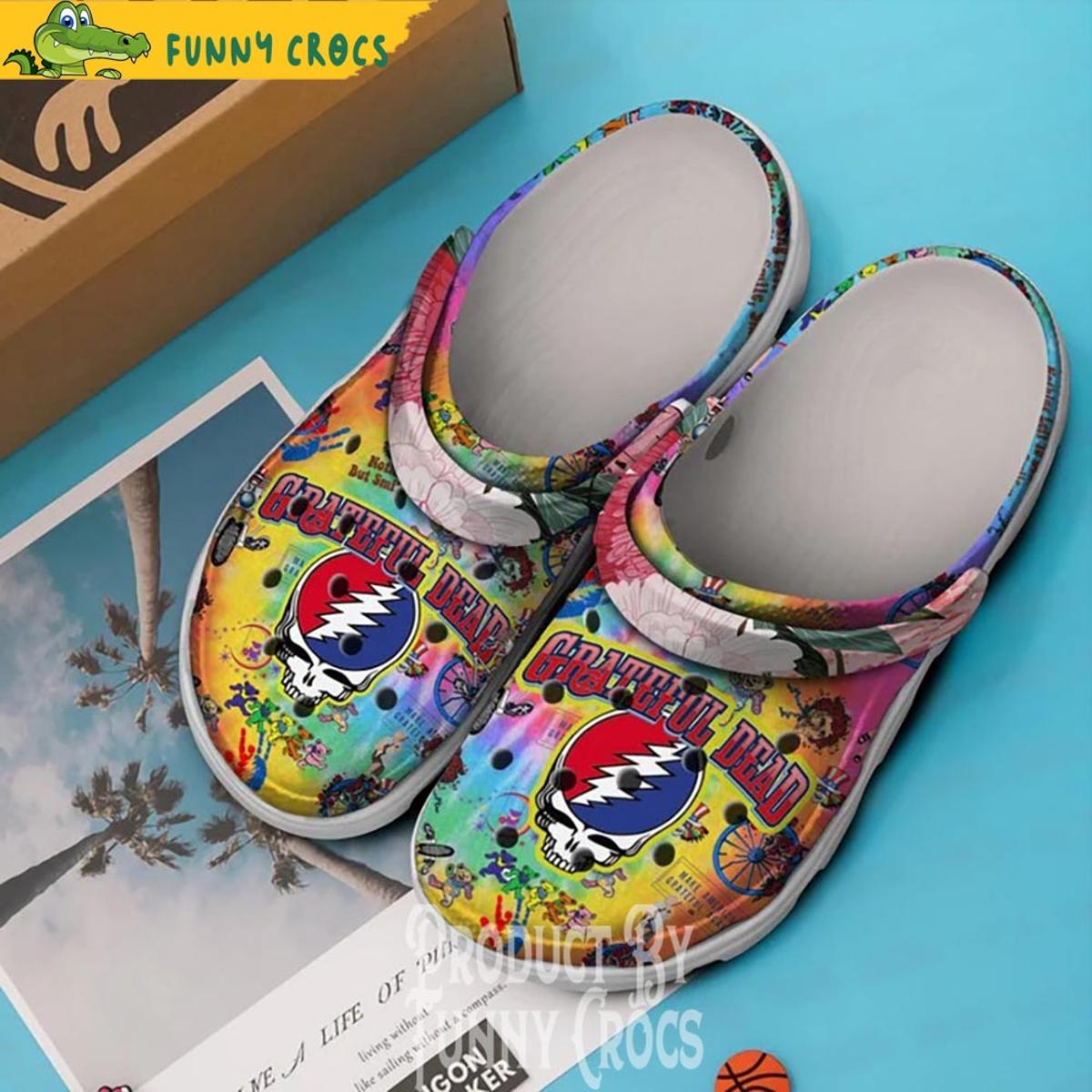 Grateful Dead Bears Pattern Crocs Shoes