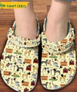 Great Dane Dog Seamless Pattern Crocs Shoes