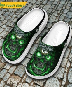 Green Bay Packers Skull Crocs Slippers