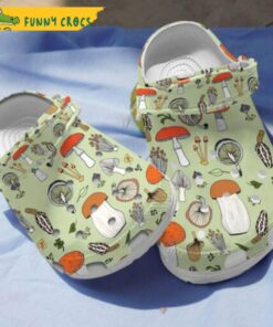 Green Mushroom Pattern Crocs Sandals