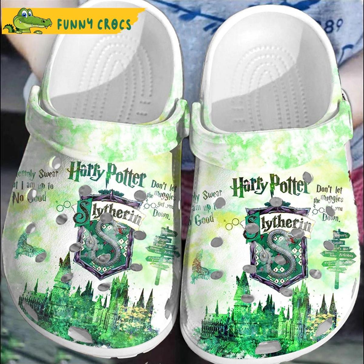 Green Slytherin Harry Potter Crocs Clog Shoes