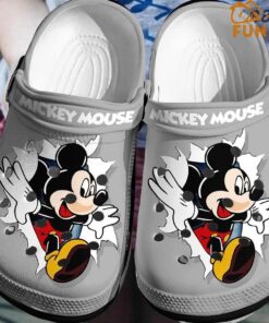 Grey Mickey Mouse Disney Crocs Slippers