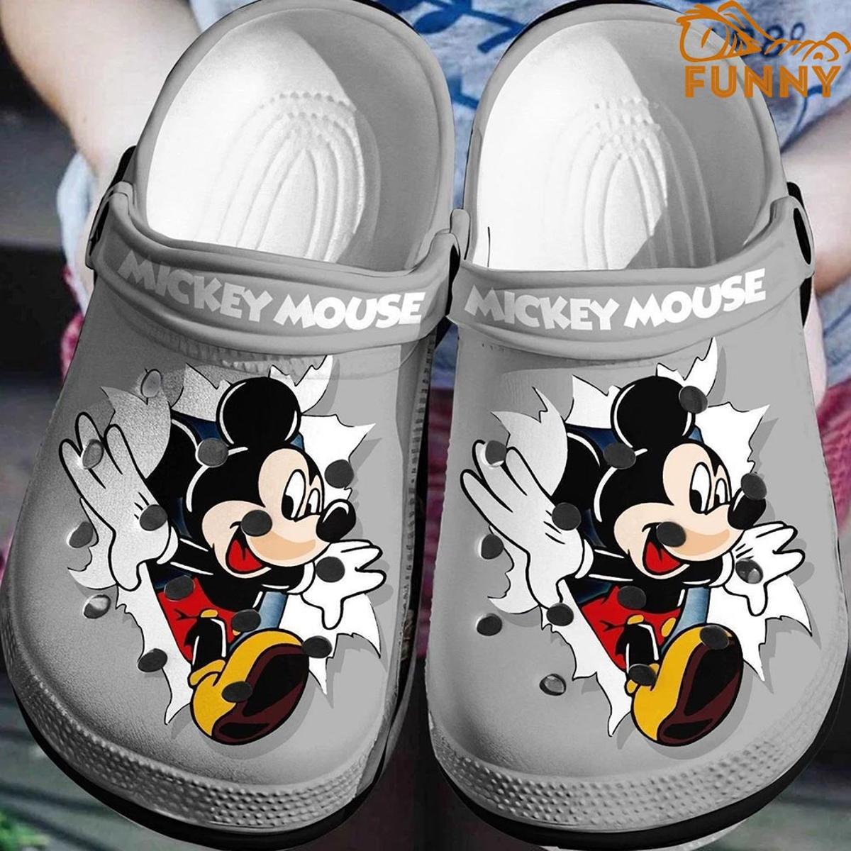 Custom Mickey Mouse Playing Sport Crocs Slippers