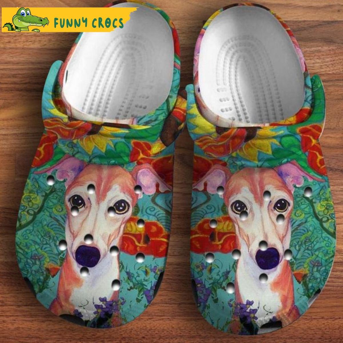 Greyhound Dog With Wine Cartoon Crocs Classic