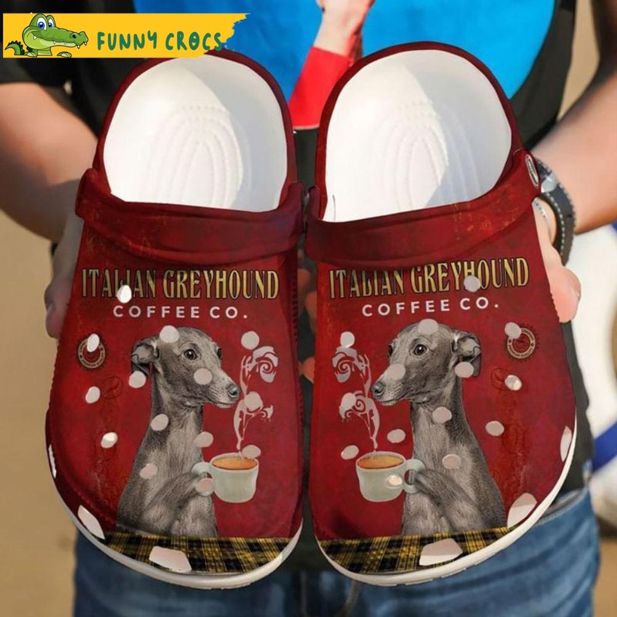 Greyhound Dog With Wine Cartoon Crocs Classic