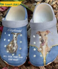 Greyhound Love Jean Dog Crocs Shoes