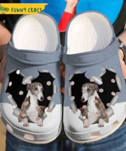 Funny Greyhound Sittings Broken Heart Dog Crocs Clog Shoes