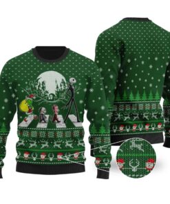 Grinch And Jack Skellington Ugly Sweater