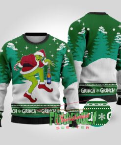 Grinch Stealing Bud Light Beer Christmas Sweater