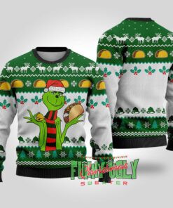 Grinch Stealing Taco Bell Christmas Sweater