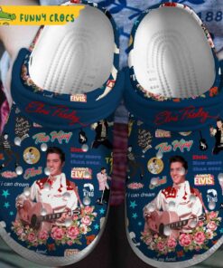 Elvis Presley Halloween Pumpkin Crocs Clogs