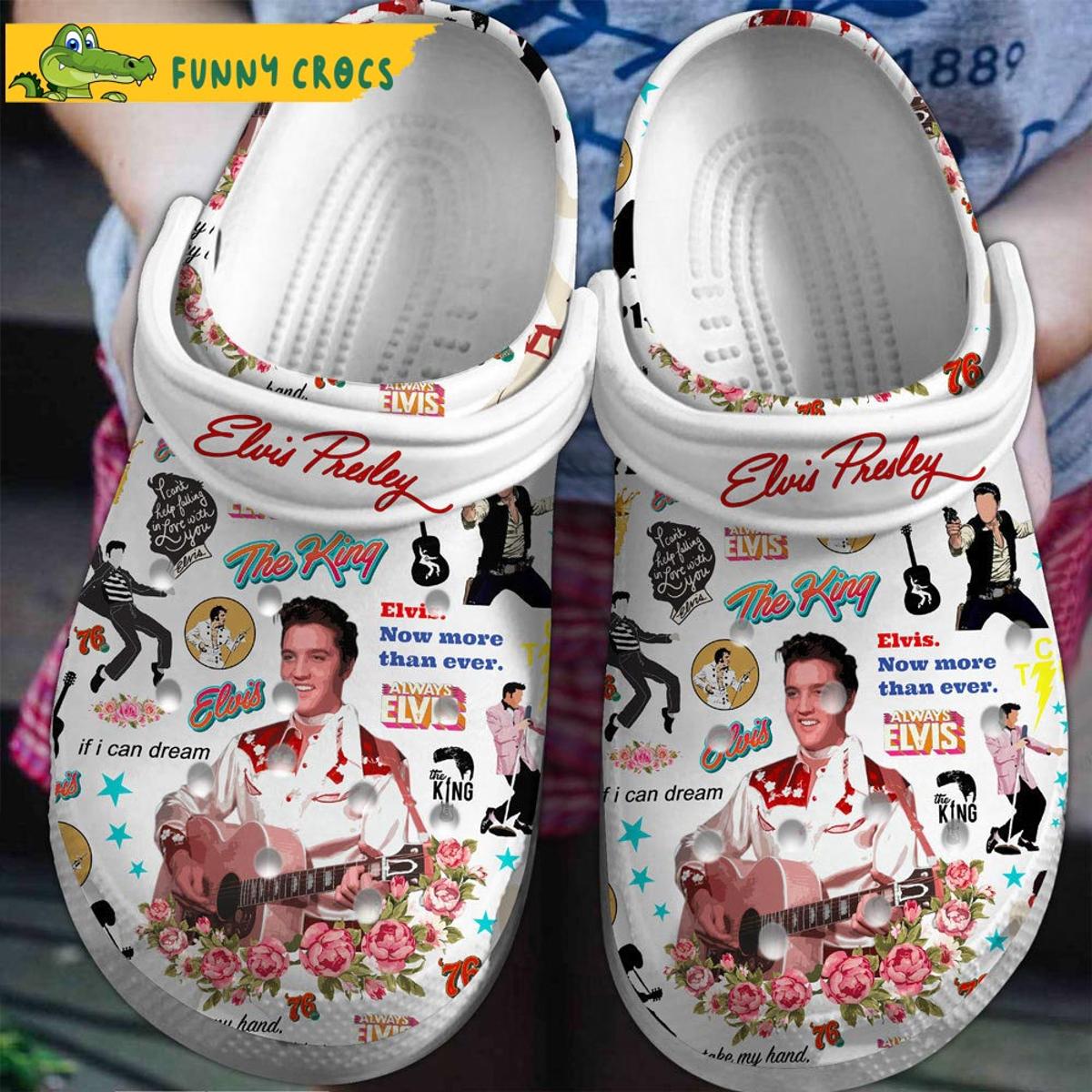 Funny Christmas Elvis Red Crocs Shoes