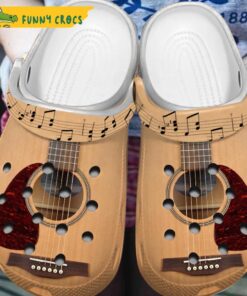 Guitar Wood Crocs Shoes