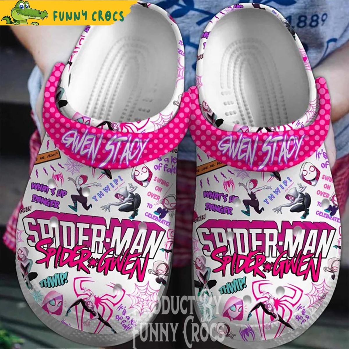 Cute Spiderman White Crocs Sandals