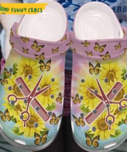 Hairstylist Lovers Butterfly Crocs Clog