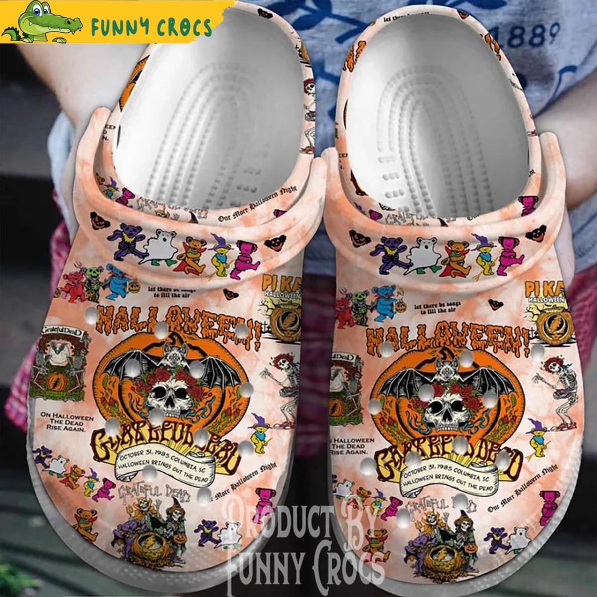 Halloween Grateful Dead Crocs Clog Slippers