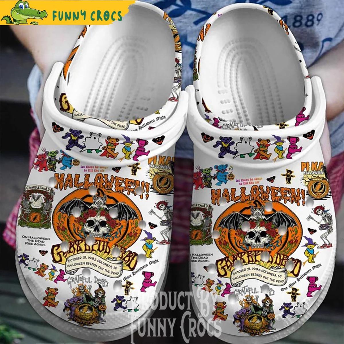 Halloween Grateful Dead Purple Crocs Slippers