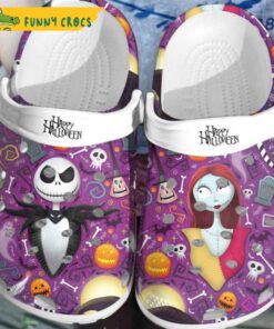 Halloween Jack Skellington & Sally Disney Cartoon Adults Crocshalloween Jack Skellington