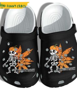 Halloween Skull High Tattoo Weed Crocs Sandals