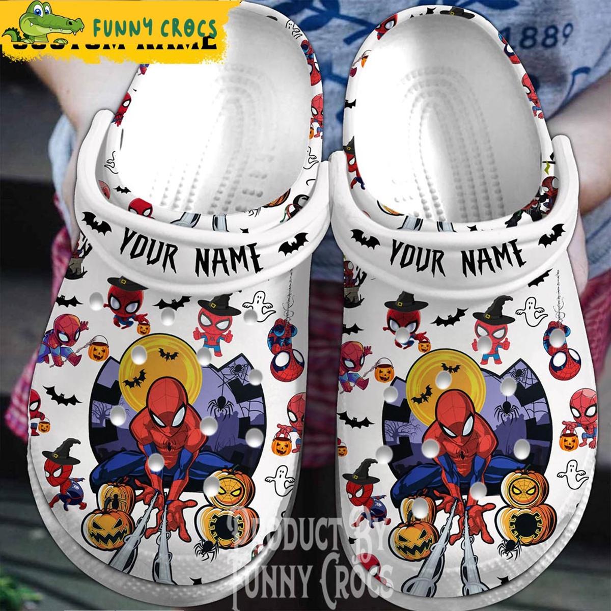 Halloween Spiderman Gifts Orange Crocs Clog Shoes