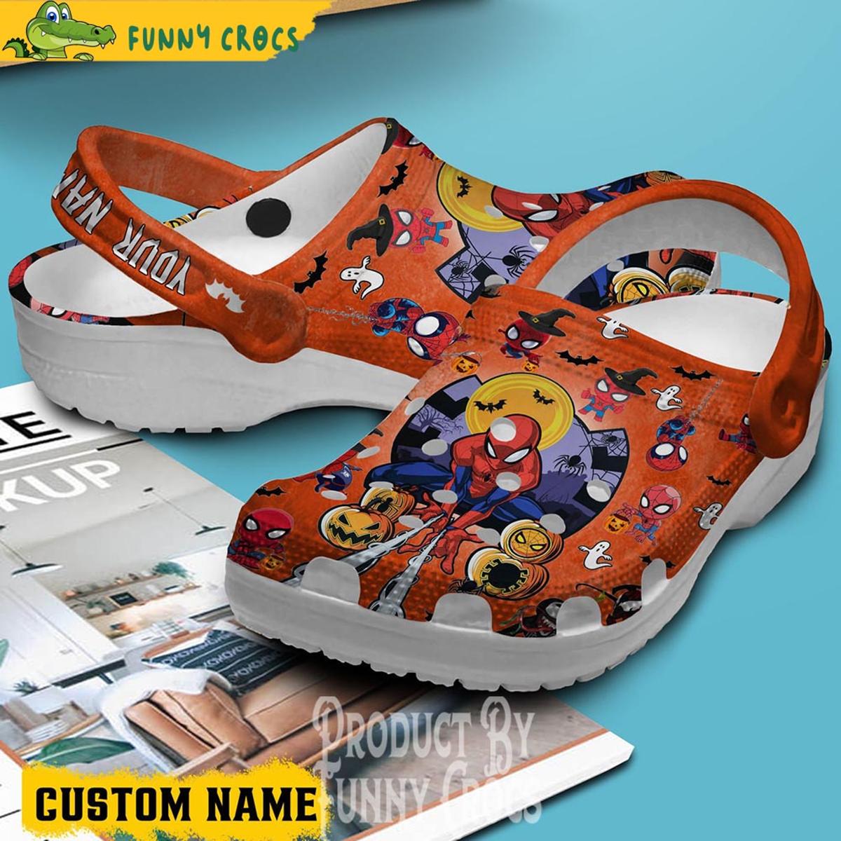 Halloween Spiderman Gifts Purple Crocs Shoes