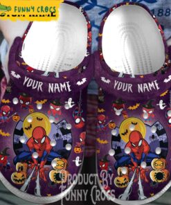 Cute Spiderman White Crocs Sandals