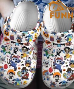 Halloween Stitch Pattern Crocs Clog Shoes