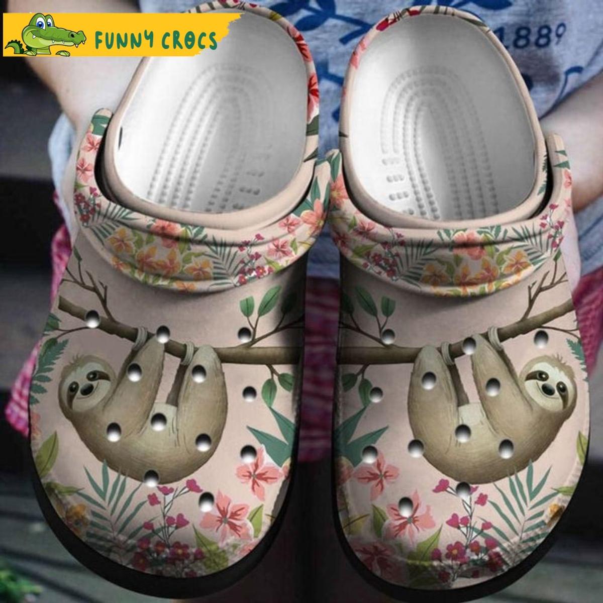 Funny Sloth Tropical Crocs Sandals