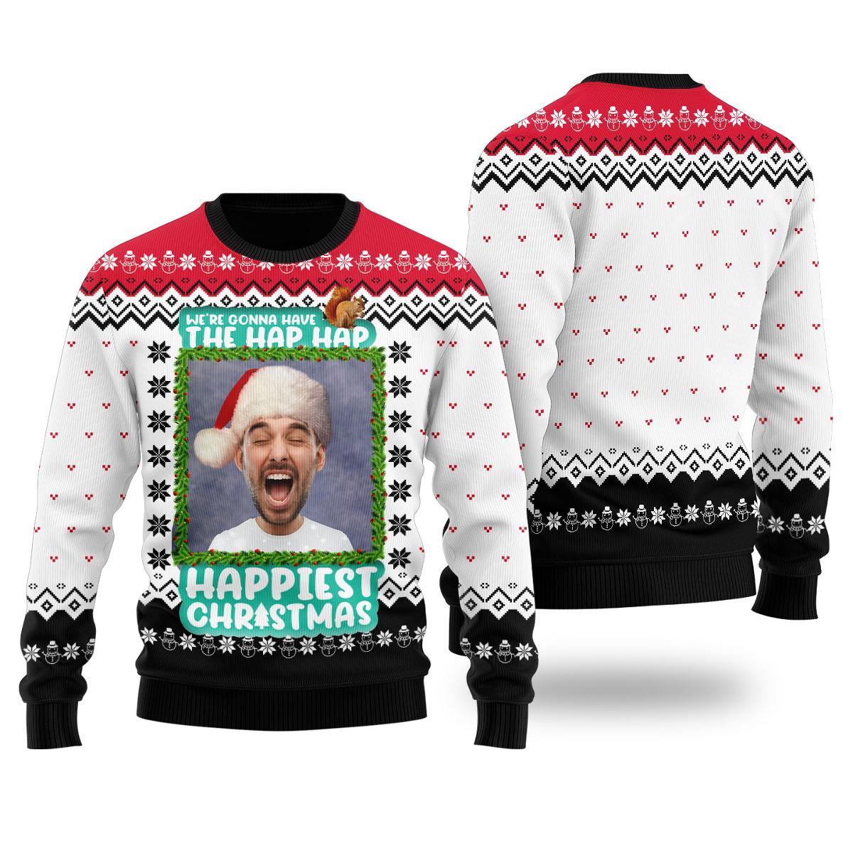 Funny Endless Face Custom Ugly Xmas Sweater