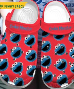 Happy Cookie Monster Muppet Crocs Clog Shoes